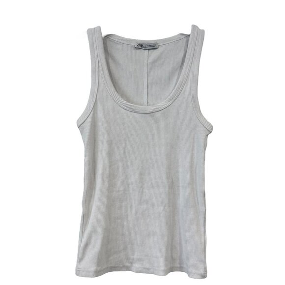Zara Ribbed Round Neck Top - Picture 2 of 3